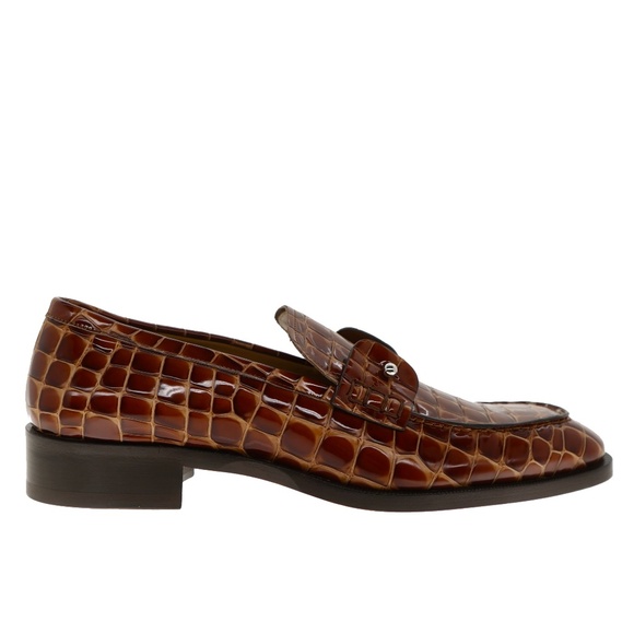 Christian Louboutin Chambelimoc Loafer Acajou Leather Size 10 US New - Picture 2 of 7